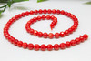 Red Coral Dyed Polished 6mm Faceted Round