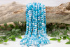 Mashan Jade Dyed Blue White Mix Polished 8mm Round