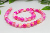 Mashan Jade Dyed Pink Lemon Mix Polished 8mm Round