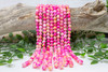 Mashan Jade Dyed Pink Lemon Mix Polished 10mm Round