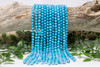 Mashan Jade Dyed Blue Polished 8mm Round