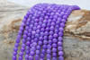 Mashan Jade Dyed Purple Polished 4mm Round