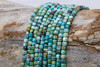 Hubei Turquoise Polished 3mm Faceted Cube - Light