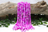 Mashan Jade Dyed Hot Pink Lilac Mix Polished 8mm Round