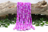 Mashan Jade Dyed Hot Pink Lilac Mix Polished 10mm Round