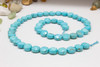 Howlite Dyed Turquoise Polished 8mm Faceted Coin