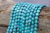 Howlite Dyed Turquoise Polished 8mm Faceted Coin