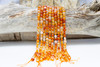 Carnelian Polished 8mm Faceted Coin - Light