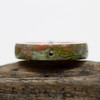 Czech Glass 18mm Dragonfly Coin Table Cut - Opaque Red Coral Picasso Finish