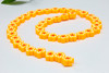 Polymer Clay Tangerine / Red 9mm Flower