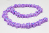Polymer Clay Purple Printed 9mm Flower