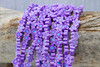 Polymer Clay Purple Printed 9mm Flower