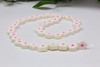 Polymer Clay White / Pink 9-11mm Flower