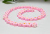 Polymer Clay Pale Pink / Yellow 9mm Flower