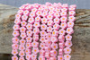 Polymer Clay Pale Pink / Yellow 9mm Flower