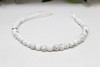 White Howlite Matte 6mm Round - 2mm Large Hole