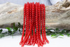 Dyed Jade Red Polished 8mm Round