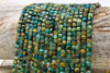 Tiger Eye Green / Gold Polished 5mm Faceted Cube
