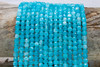 Dyed Aqua Quartz 5mm Faceted Cube