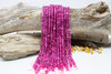 Dyed Fuchsia Quartz 5mm Faceted Cube