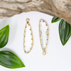 18K Gold Plated 10x35mm Glass Drop Pendant
