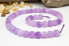 Dyed Lilac Quartz Polished 8mm Faceted Cube