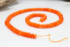 Orange Coral Dyed Polished 3x7mm Saucer