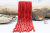 Red Coral Dyed Polished 4x7mm Rondel