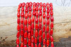 Red Coral Dyed Polished 5x11mm Tear Drop