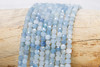 Aquamarine Polished 4mm Faceted Cube