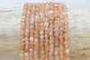 Orange Sunstone Polished 4mm Faceted Cube