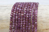 Purple Tourmaline Polished 4mm Faceted Cube