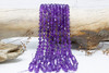 Amethyst Polished 8mm Faceted Bicone