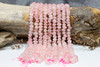 Rose Quartz Polished 10x8mm Center Drill Nugget