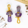 Amethyst Polished 45x18mm Wire Wrapped Mushroom Pendant