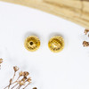 Gold Plated Stainless Steel 8mm Criss Cross Round Bead