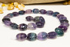 Rainbow Fluorite Polished 14mm Puffy Coin