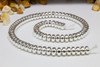Sterling Silver Plated Hematite Polished 5x8mm Rondelle