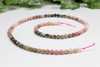 Rhodonite Polished 4mm Faceted Round - Banded