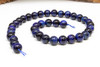 Tiger Eye A Grade Polished Dyed Dark Blue 10mm Round