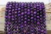 Tiger Eye A Grade Polished Dyed Purple 8mm Round