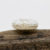 Czech Glass 16x12mm Oval with Egyptian Cat - White Silk with Gold Wash