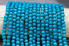 Dyed Carribean Blue Wood Polished 8mm Round