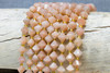 Orange Moonstone Polished 8mm Faceted Bicone
