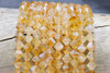 Citrine Polished 8mm Faceted Bicone