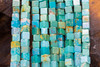 Elisa Turquoise Polished 4mm Cube - Mexico Stabilized