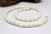 White Wood Polished 6x9mm Rice Oval