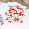 Polymer Clay 10mm Santa Face Flat Round