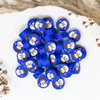 Polymer Clay 10mm Blue Snowman Flat Round