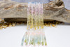 Beryl / Morganite Polished 6mm Banded Faceted Energy Prism